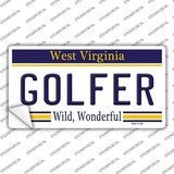 Golfer West Virginia Novelty Sticker Decal