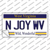 N Joy West Virginia Novelty Sticker Decal