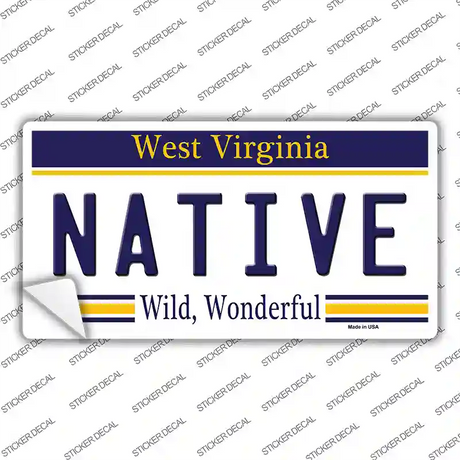 Native West Virginia Novelty Sticker Decal