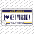 I Love West Virginia Novelty Sticker Decal