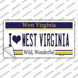 I Love West Virginia Novelty Sticker Decal