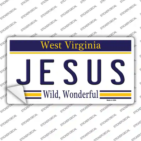 Jesus West Virginia Novelty Sticker Decal