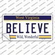 Believe West Virginia Novelty Sticker Decal
