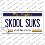 Skool Suks West Virginia Novelty Sticker Decal