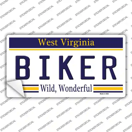 Biker West Virginia Novelty Sticker Decal