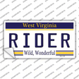 Rider West Virginia Novelty Sticker Decal