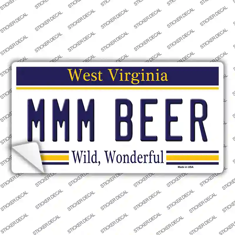 MMM Beer West Virginia Novelty Sticker Decal