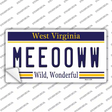 Meeooww West Virginia Novelty Sticker Decal