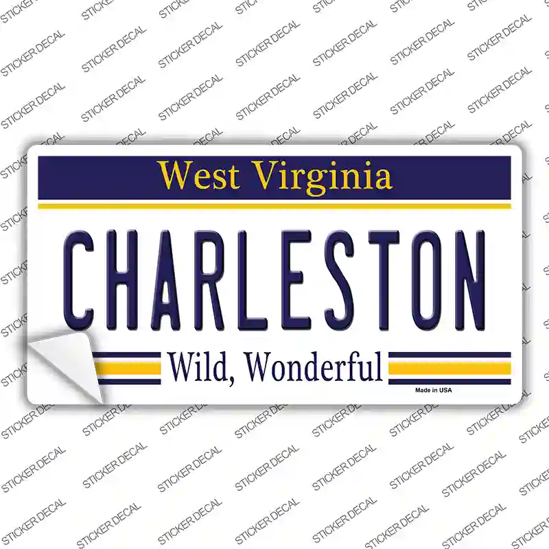Charleston West Virginia Novelty Sticker Decal