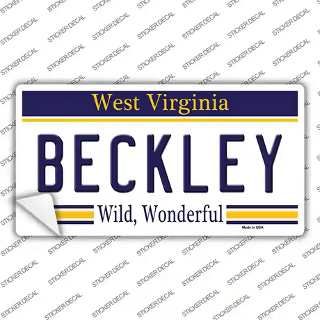 Beckley West Virginia Novelty Sticker Decal