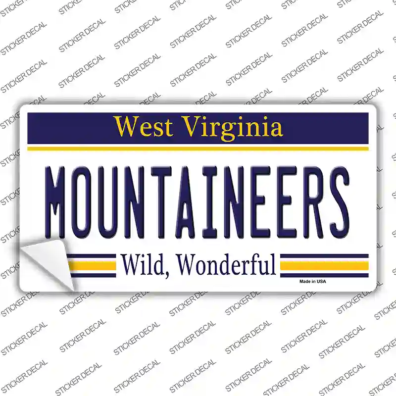 Mountaineers West Virginia Novelty Sticker Decal