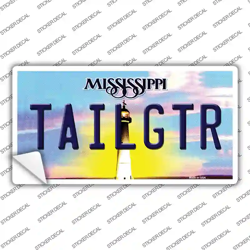 Tailgtr Mississippi Novelty Sticker Decal
