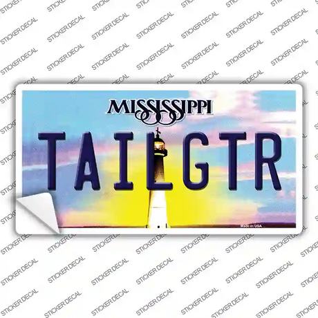 Tailgtr Mississippi Novelty Sticker Decal