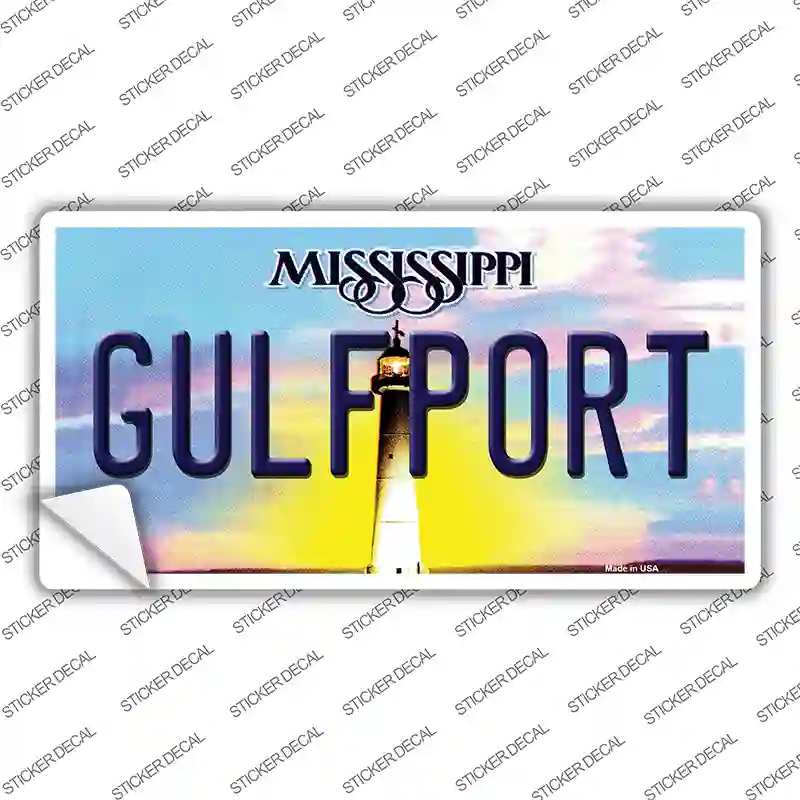 Gulfport Mississippi Novelty Sticker Decal