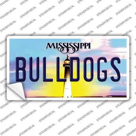 Bulldogs Mississippi Novelty Sticker Decal