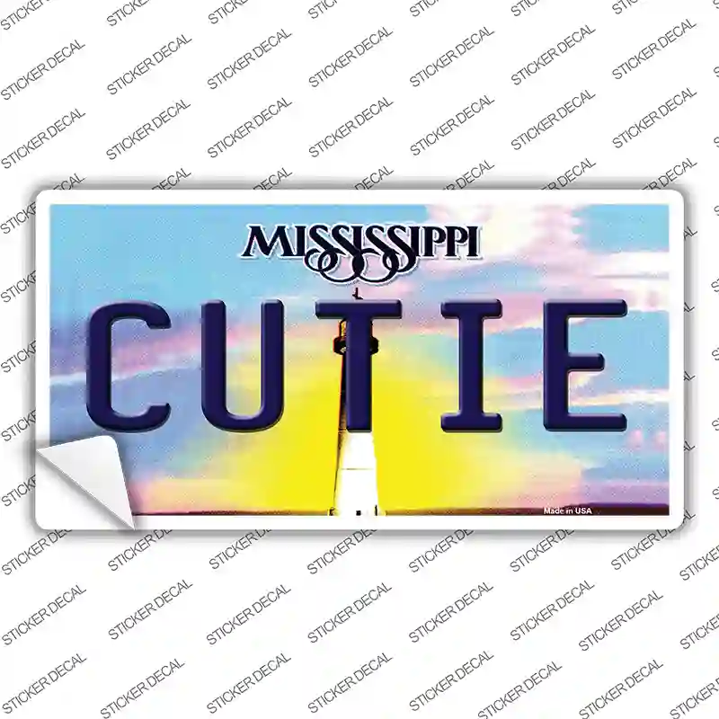 Cutie Mississippi Novelty Sticker Decal