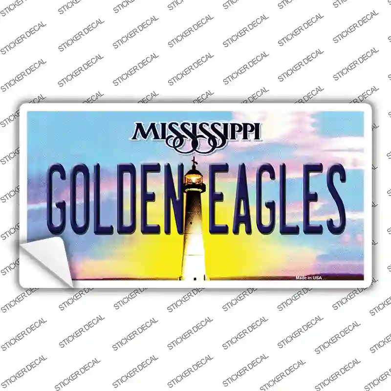 Golden Eagles Mississippi Novelty Sticker Decal