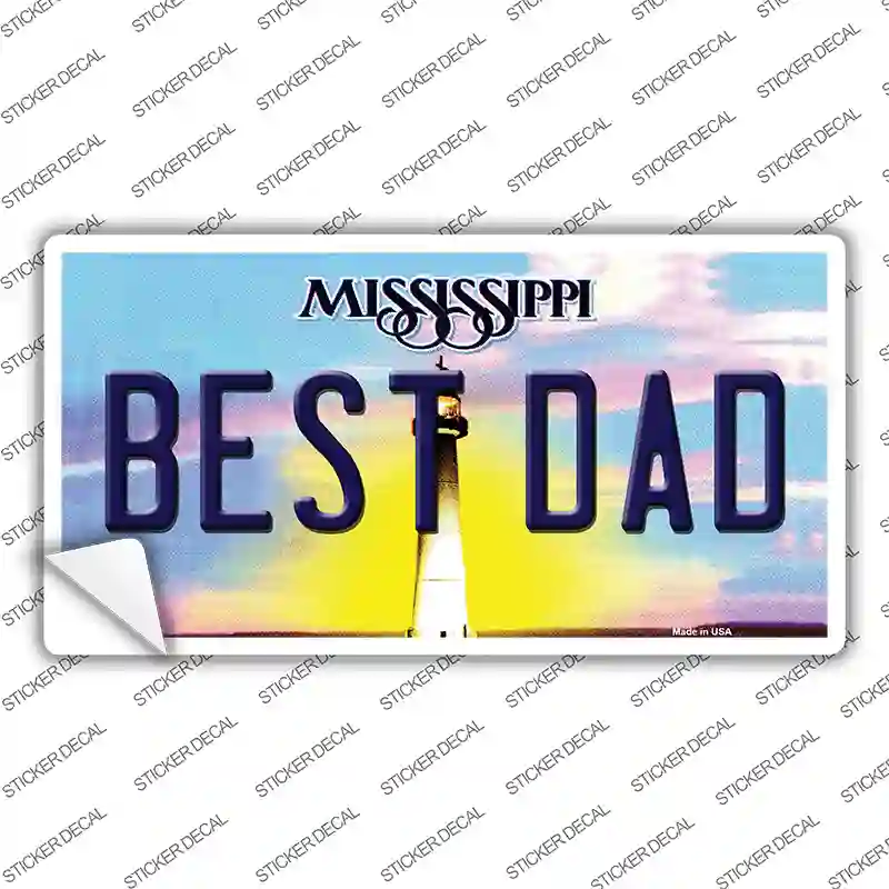 Best Dad Mississippi Novelty Sticker Decal