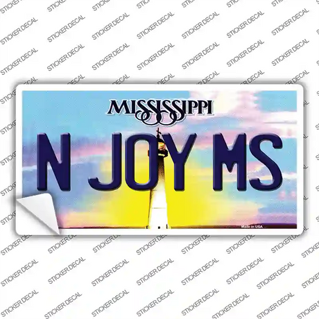 N Joy Mississippi Novelty Sticker Decal