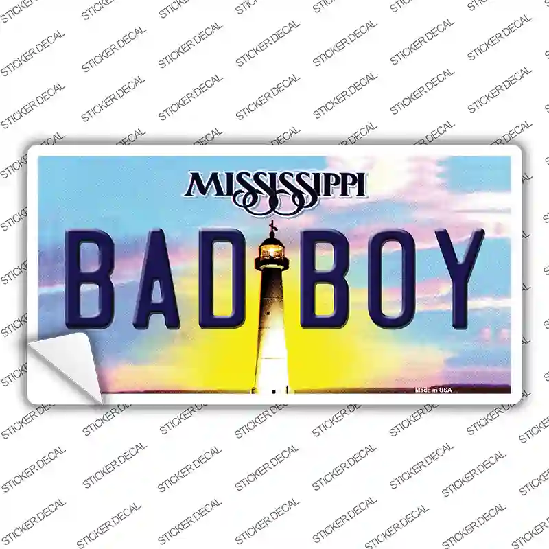 Bad Boy Mississippi Novelty Sticker Decal