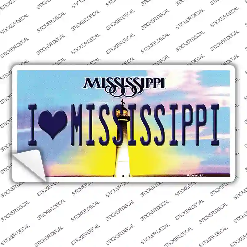I Love Mississippi Novelty Sticker Decal