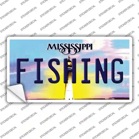 Fishing Mississippi Novelty Sticker Decal