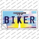 Biker Mississippi Novelty Sticker Decal