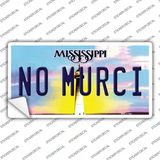 No Murci Mississippi Novelty Sticker Decal