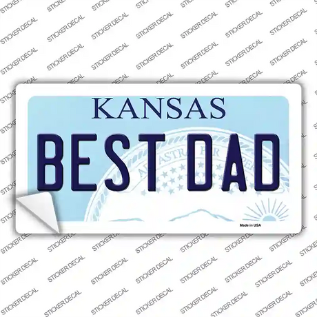 Best Dad Kansas Novelty Sticker Decal
