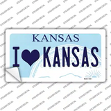 I Love Kansas Novelty Sticker Decal