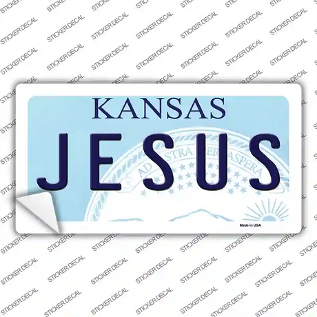 Jesus Kansas Novelty Sticker Decal