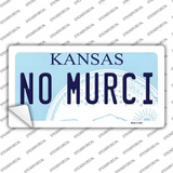 No Murci Kansas Novelty Sticker Decal