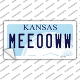 Meeooww Kansas Novelty Sticker Decal
