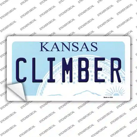 Climber Kansas Novelty Sticker Decal