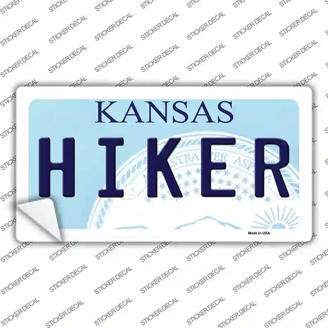 Hiker Kansas Novelty Sticker Decal