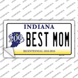 Best Mom Indiana Novelty Sticker Decal