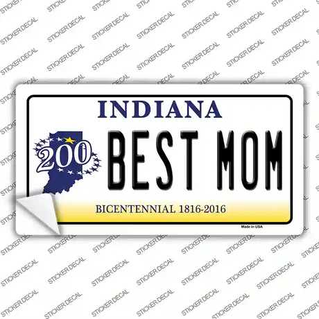 Best Mom Indiana Novelty Sticker Decal