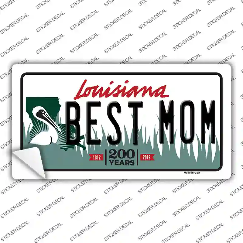 Best Mom Louisiana Novelty Sticker Decal