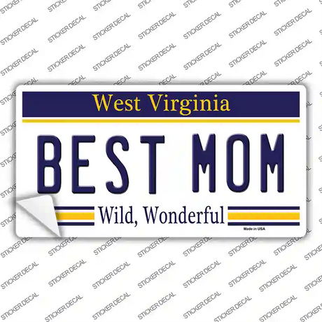 Best Mom West Virginia Novelty Sticker Decal