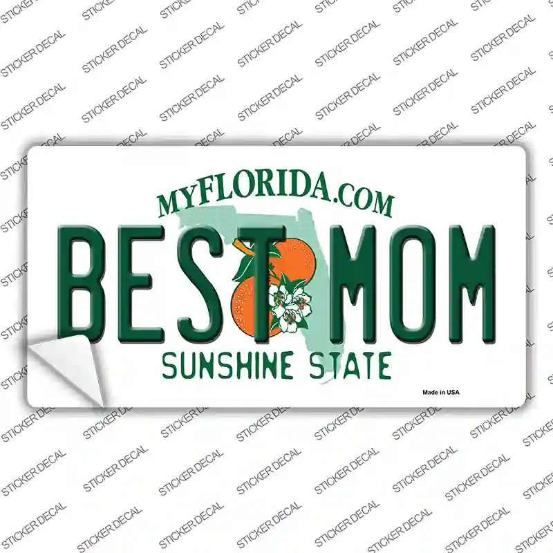 Best Mom Florida Novelty Sticker Decal