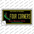 Four Corners Black New Mexico Novelty Sticker Decal