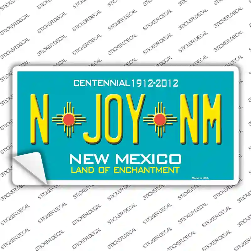 N Joy NM New Mexico Novelty Sticker Decal