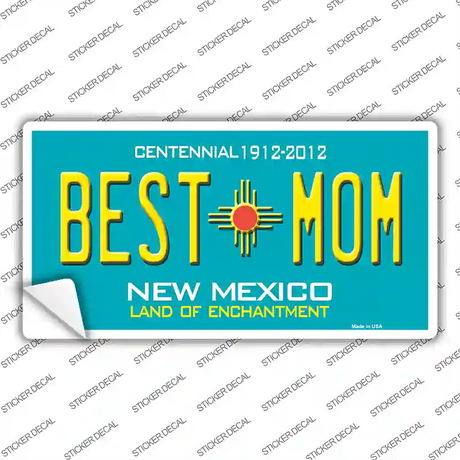 Best Mom Teal New Mexico Novelty Sticker Decal