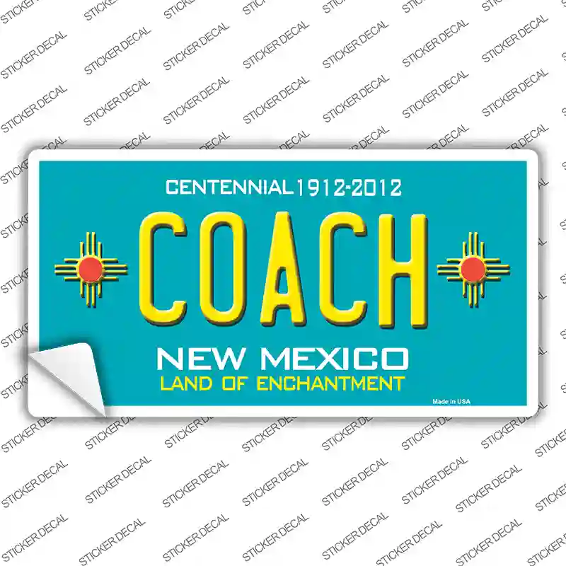 Coach New Mexico Novelty Sticker Decal