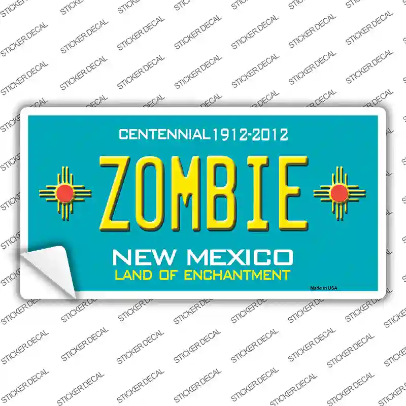 Zombie New Mexico Novelty Sticker Decal