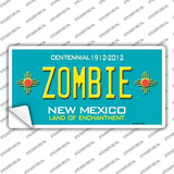 Zombie New Mexico Novelty Sticker Decal