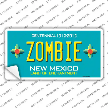 Zombie New Mexico Novelty Sticker Decal