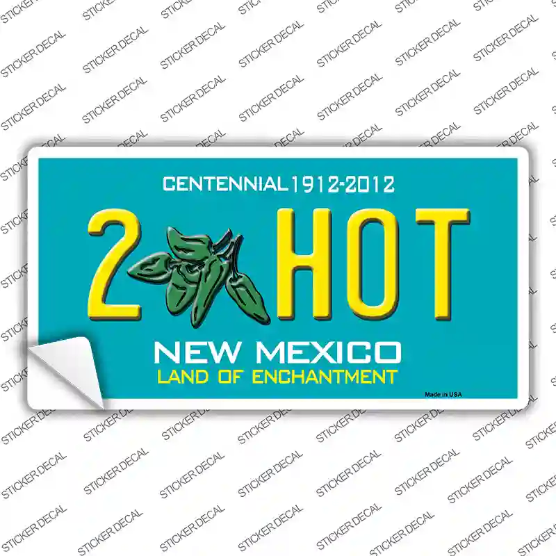 2 Hot Green New Mexico Novelty Sticker Decal
