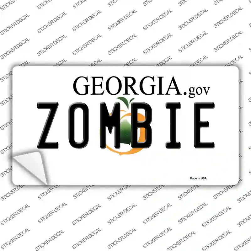 Zombie Georgia Novelty Sticker Decal