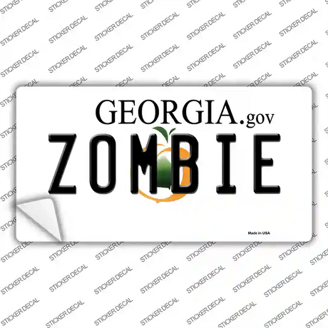 Zombie Georgia Novelty Sticker Decal